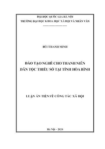 Luận văn Đào tạo nghề cho thanh niên dân tộc thiểu số tại tỉnh Hòa Bình