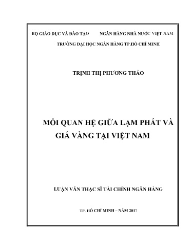 Luận văn Mối quan hệ giữa lạm phát và giá vàng tại Việt Nam