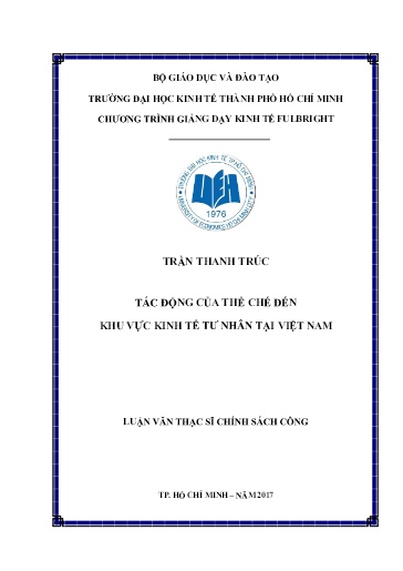 Luận văn Tác động của thể chế đến khu vực kinh tế tư nhân tại Việt Nam