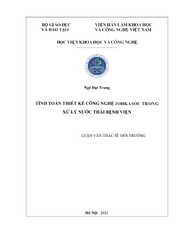 Luận văn Tính toán thiết kế công nghệ Johkasou trong xử lý nước thải bệnh viện