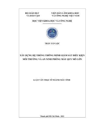 Luận văn Xây dựng hệ thống thông minh giám sát điều kiện môi trường và an ninh phòng máy quy mô lớn