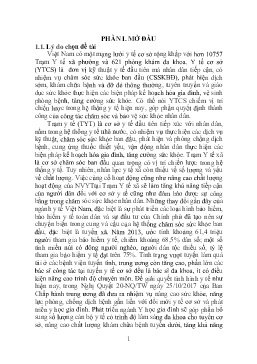 Tóm tắt Luận văn Kiến thức khám chữa bệnh thông thường và y học gia đình của nhân viên y tế xã tại 8 tỉnh năm 2018 và một số yếu tố liên quan